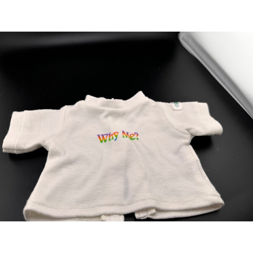 Coleco Cabbage Patch Kids 1980s White Shirt Rainbow Why Me? Vtg VHTF‎